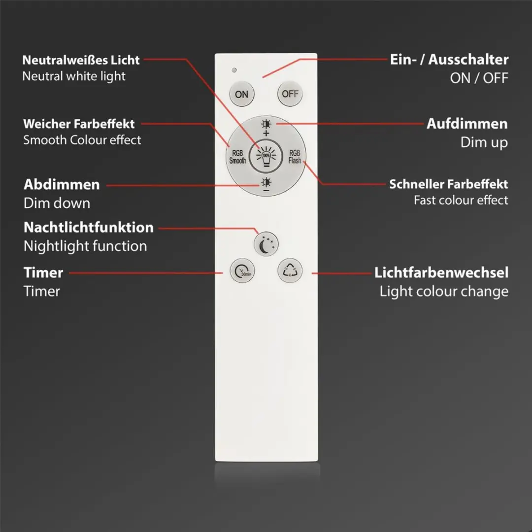 Briloner Slimme LED Plafonnière 42cm - RGB/Wit - WiFi