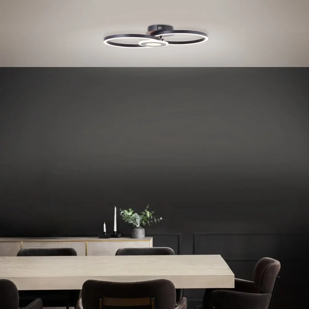 Brilliant Bray LED Plafondlamp 24W - 3000K Zwart