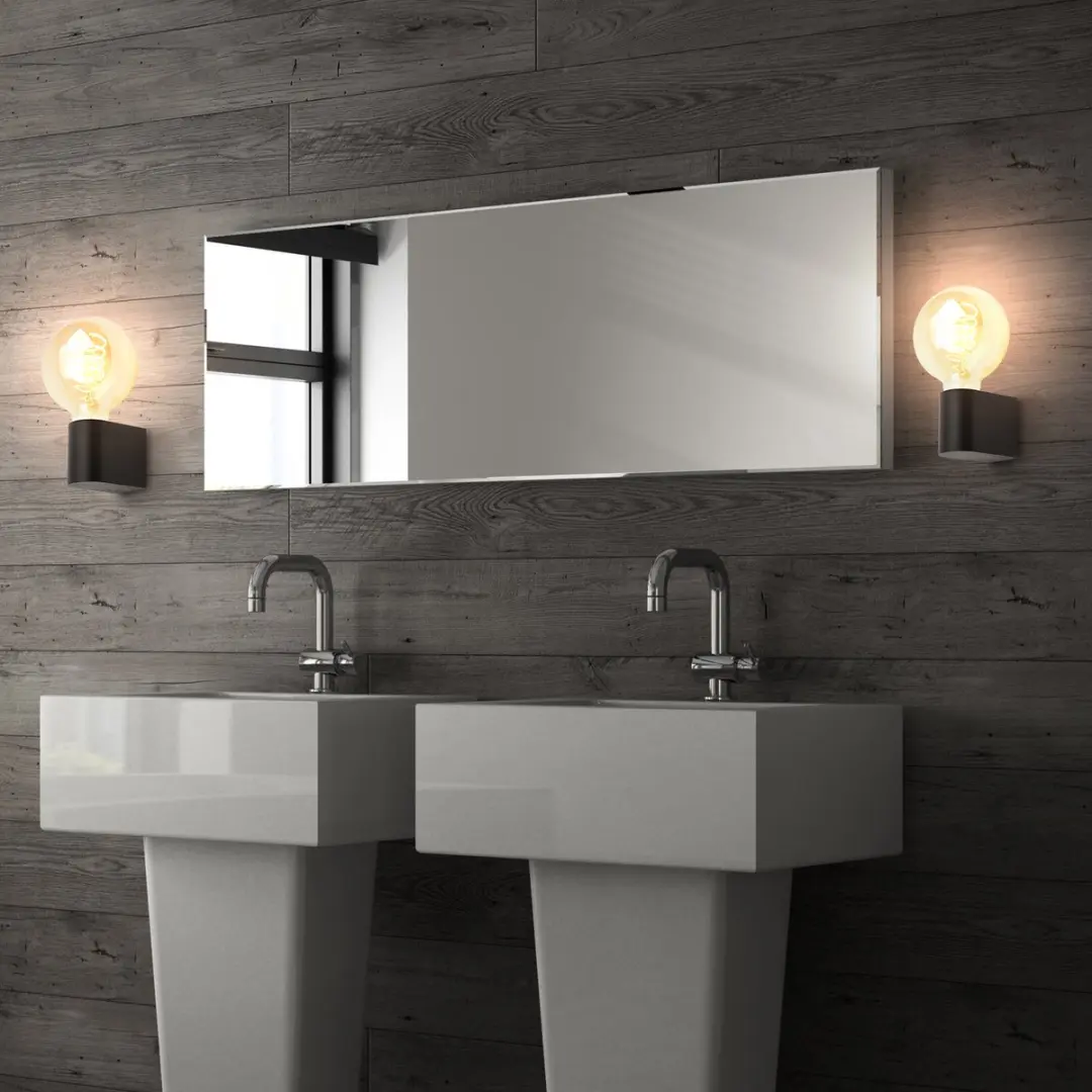 Briloner Donga LED Retro Spiegellamp E27 - 10W - Zwart