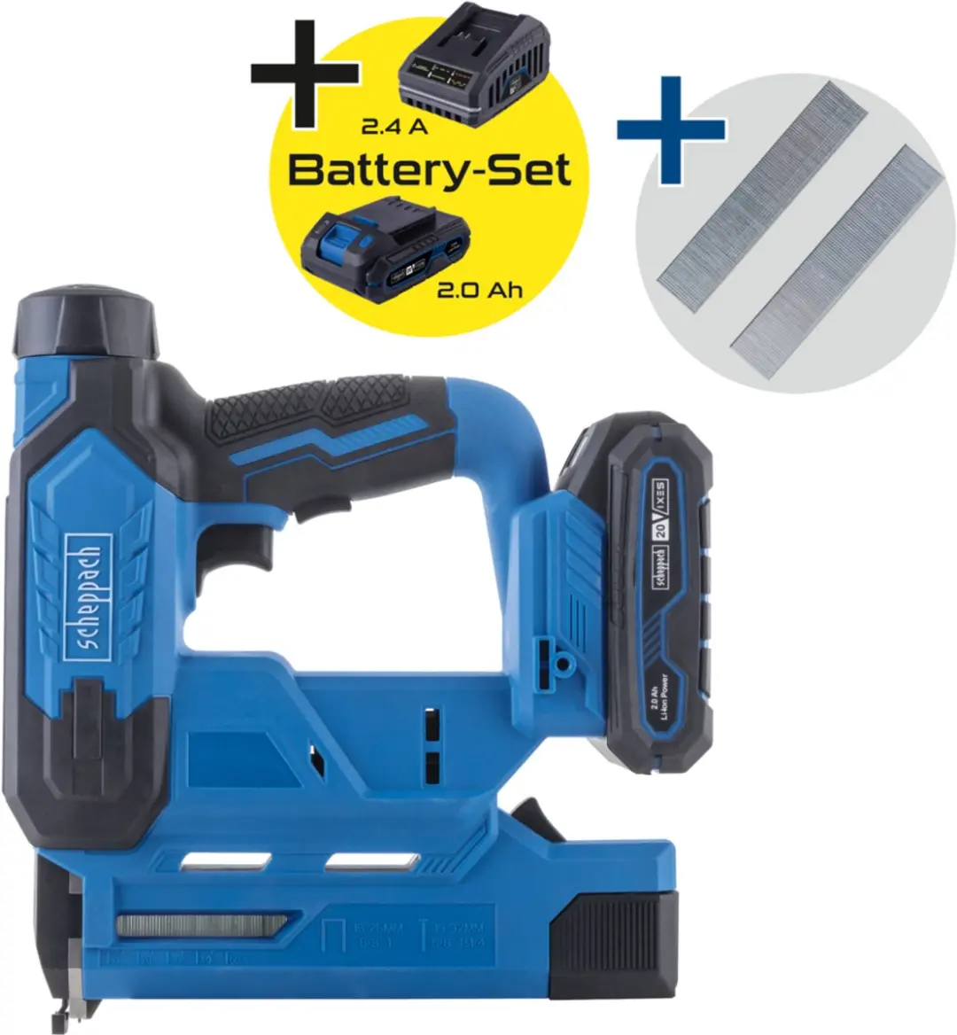 Scheppach C-NAG180-X Tacker/Nagelpistool 20V - 60 Schoten/min - 2000mAh