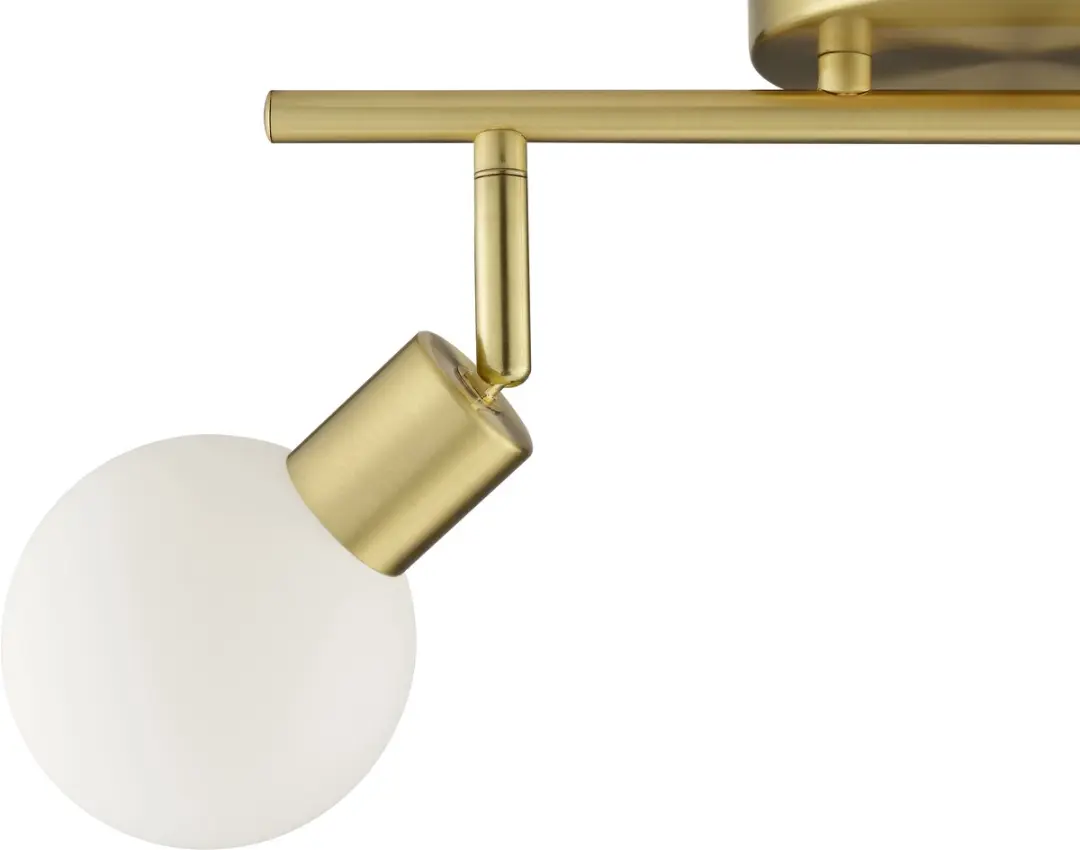 Brilliant Jorge Plafondlamp G9 - 2x10W - Geborsteld messing/Wit