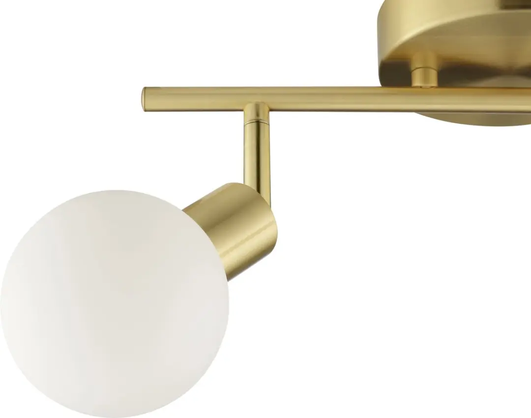 Brilliant Jorge Plafondlamp G9 - 2x10W - Geborsteld messing/Wit