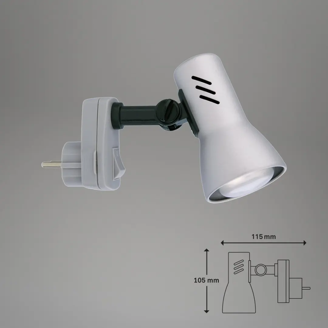 Briloner Pilo Stekkerlamp E14 - 25W - Titanium