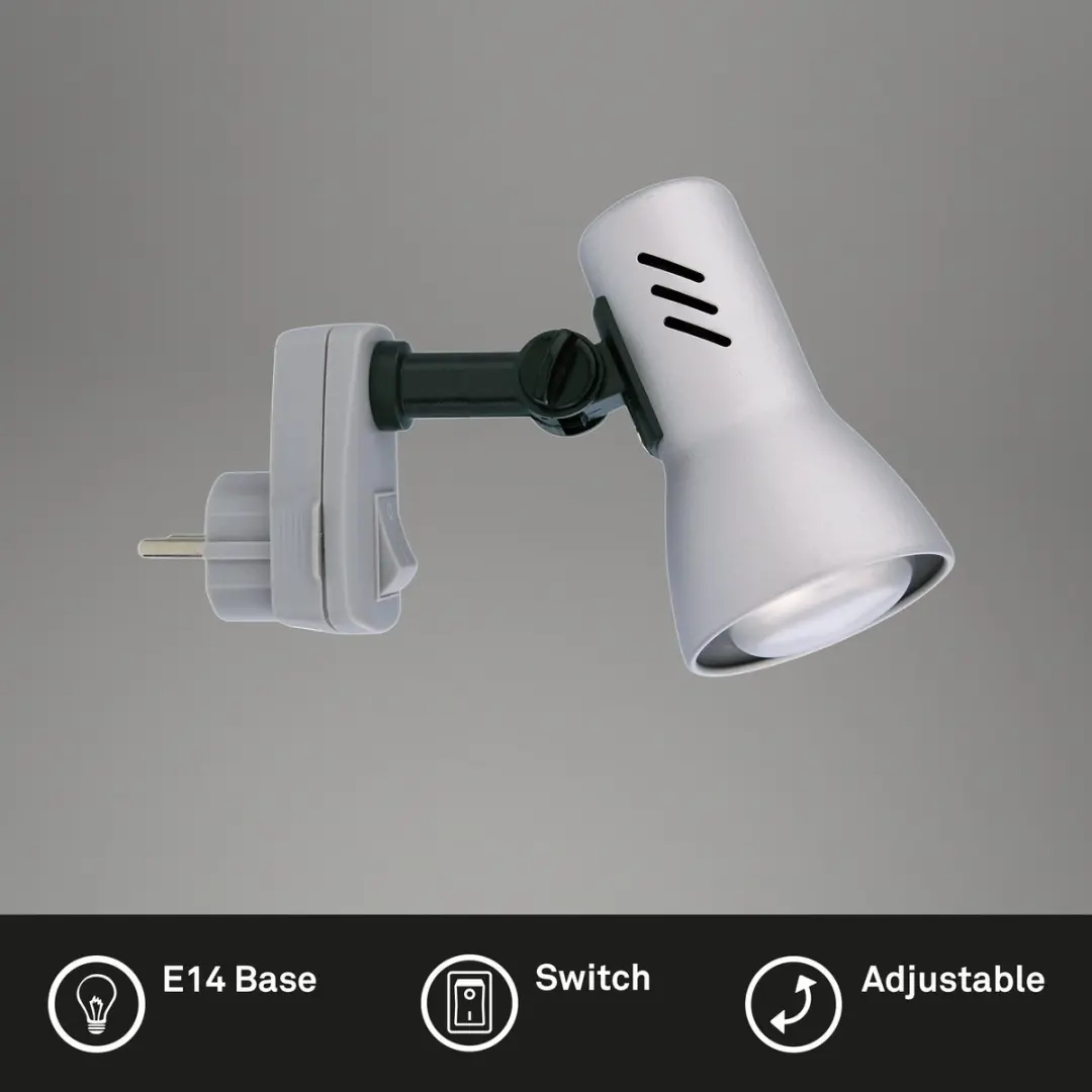 Briloner Pilo Stekkerlamp E14 - 25W - Titanium