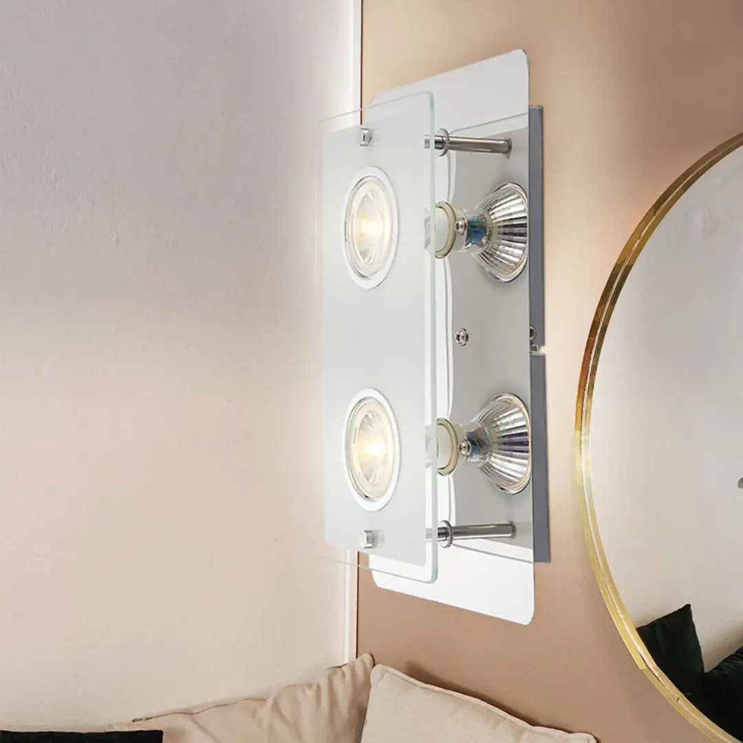 Globo Wandlamp 2-vlammen LED 5W 400Lm - Zilver