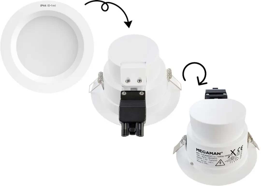 MEGAMAN Siena LED Downlight 12,5W - 2800K - 950lm - Mat Wit