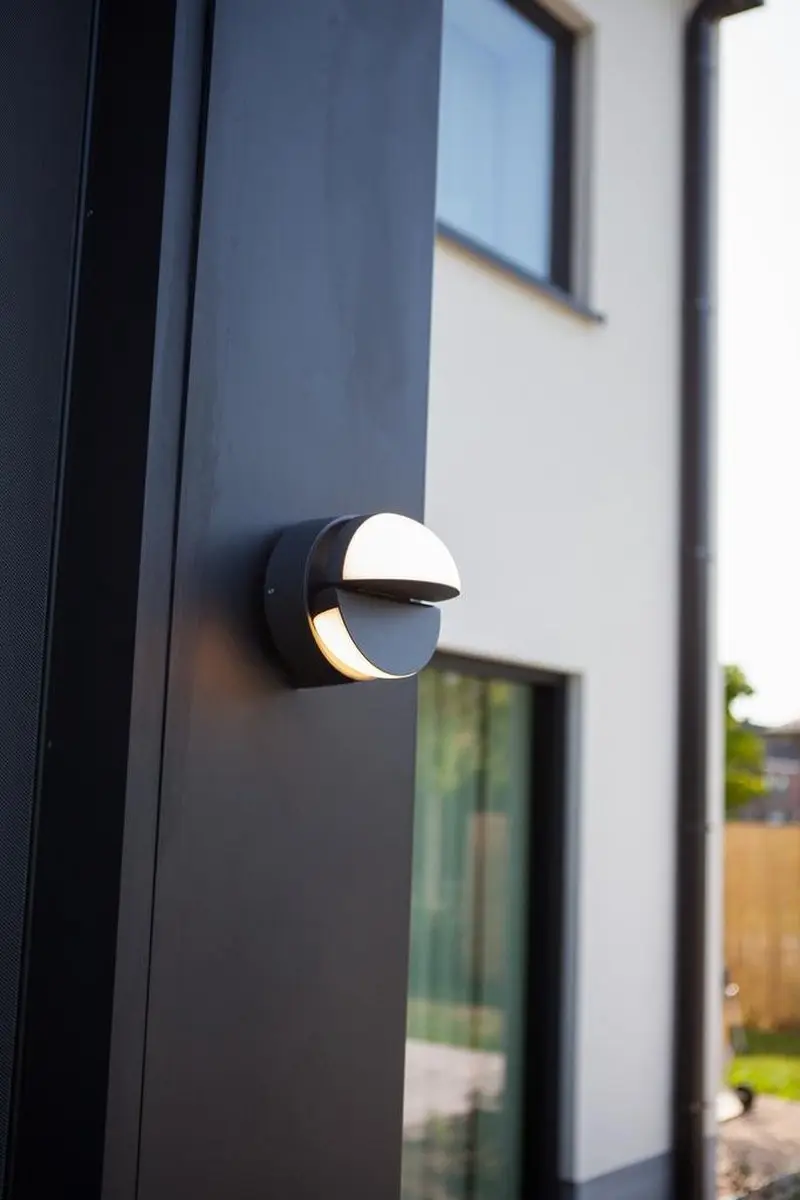 Lutec Eklips LED Wandverlichting 2x16cm - Donkergrijs - 3000K