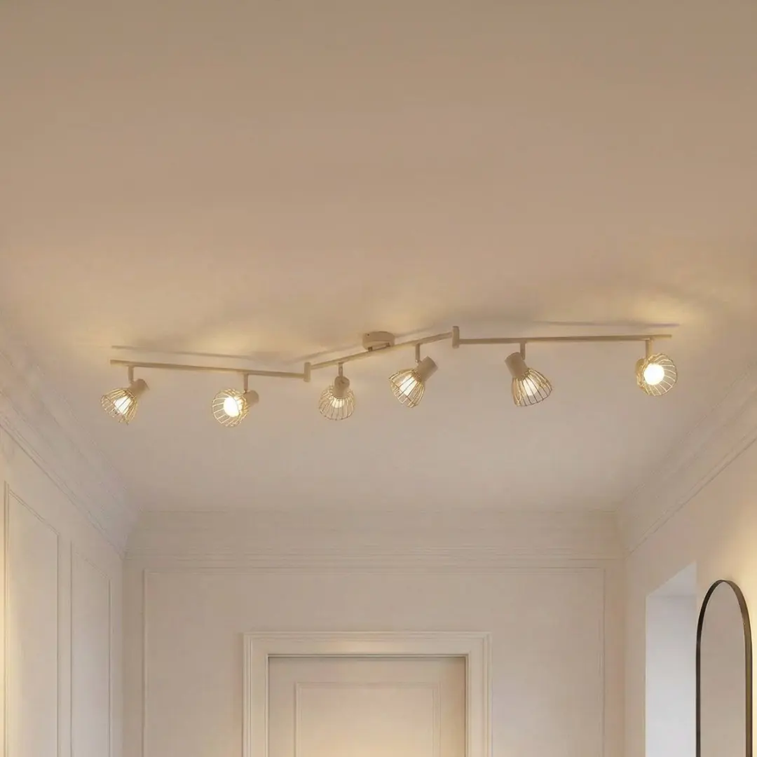 Lindby Plafondlamp 6x E14 10W - Beige