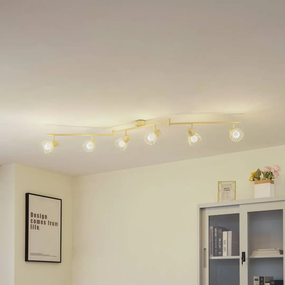 Lindby Plafondlamp 6x E14 10W - Beige