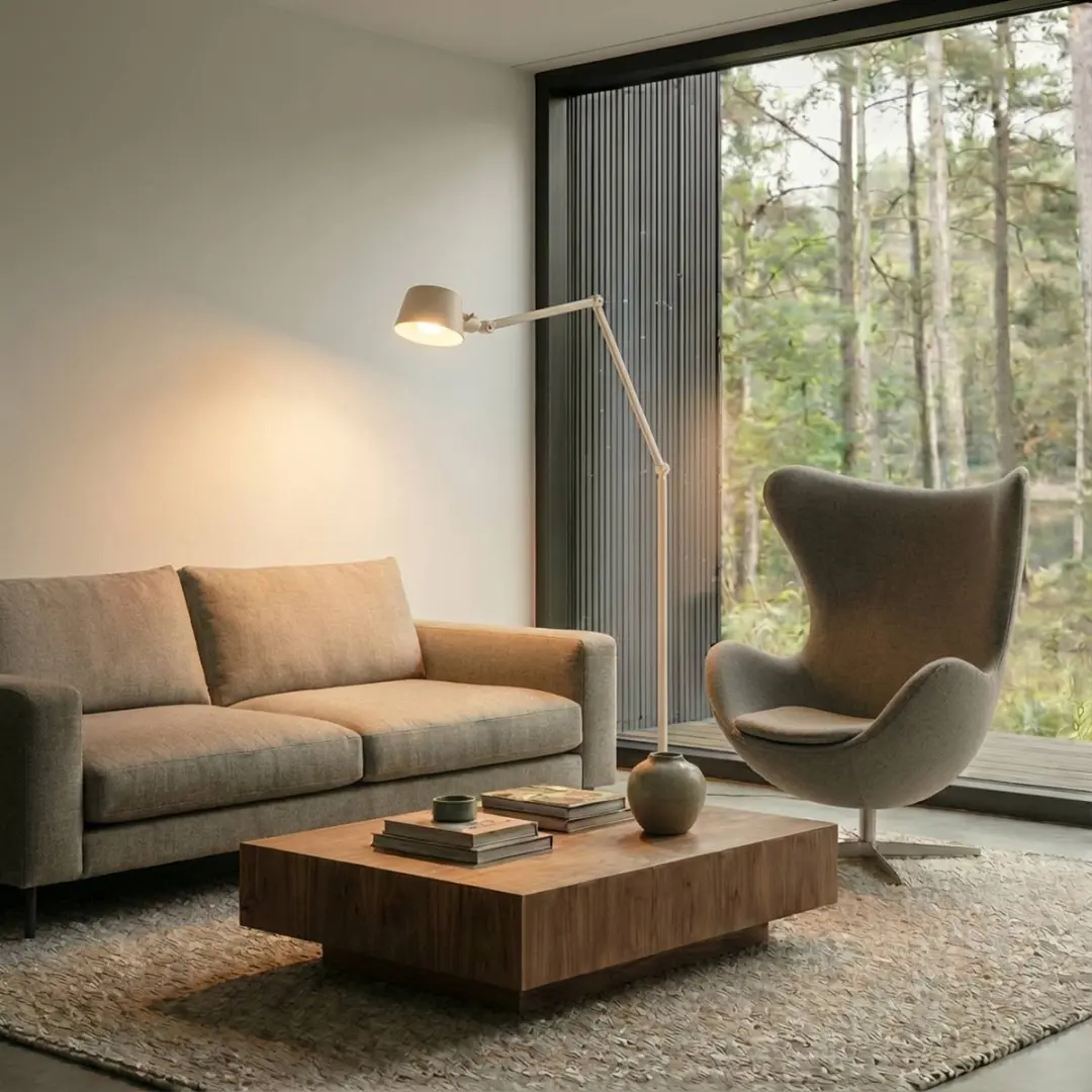 Lucande Vloerlamp 1 Licht E27 Beige