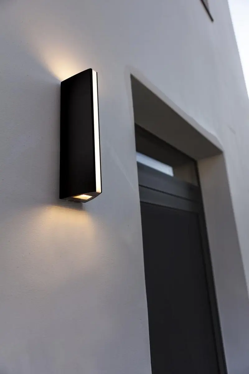 Lutec Leo LED Wandlamp 750lm - Donkergrijs