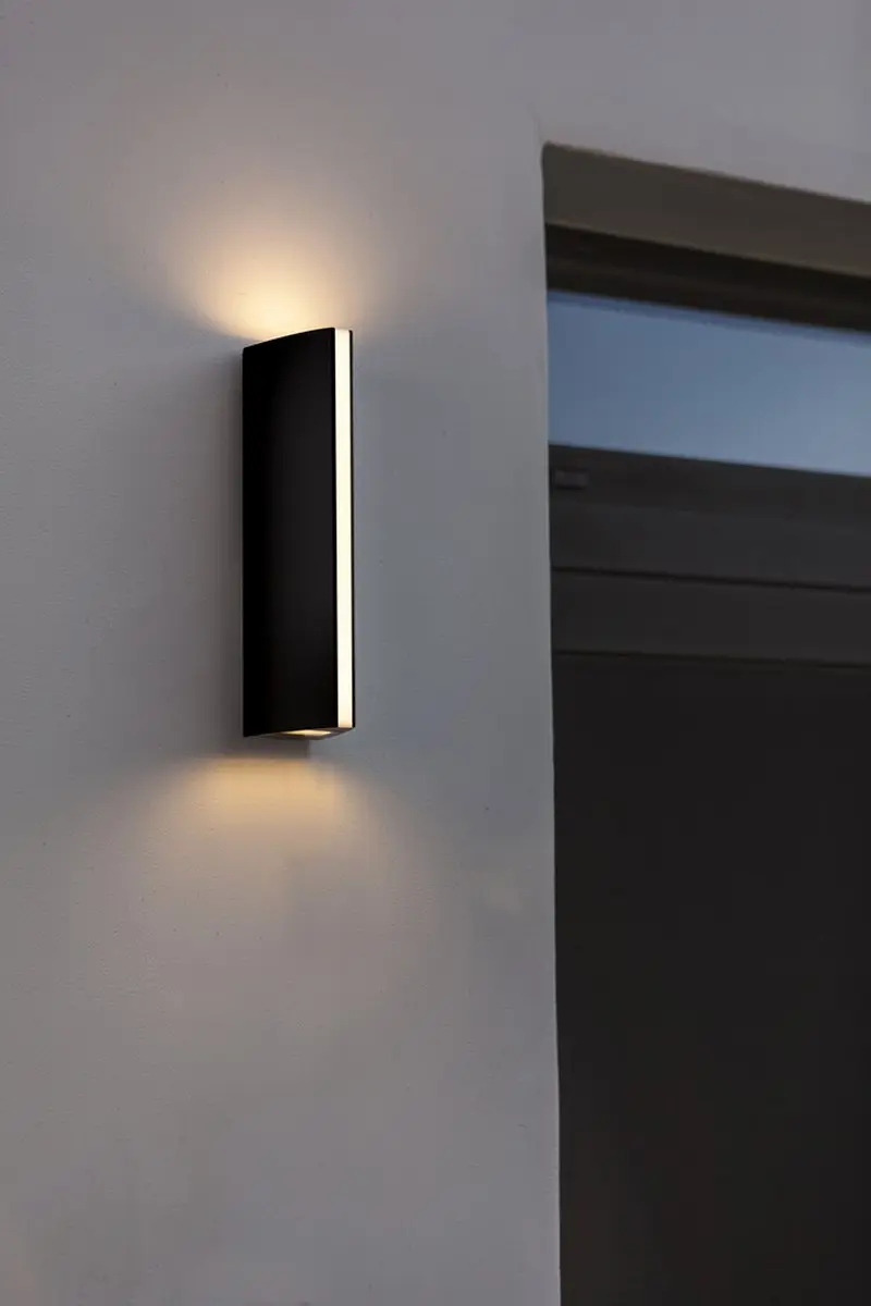 Lutec Leo LED Wandlamp 750lm - Donkergrijs