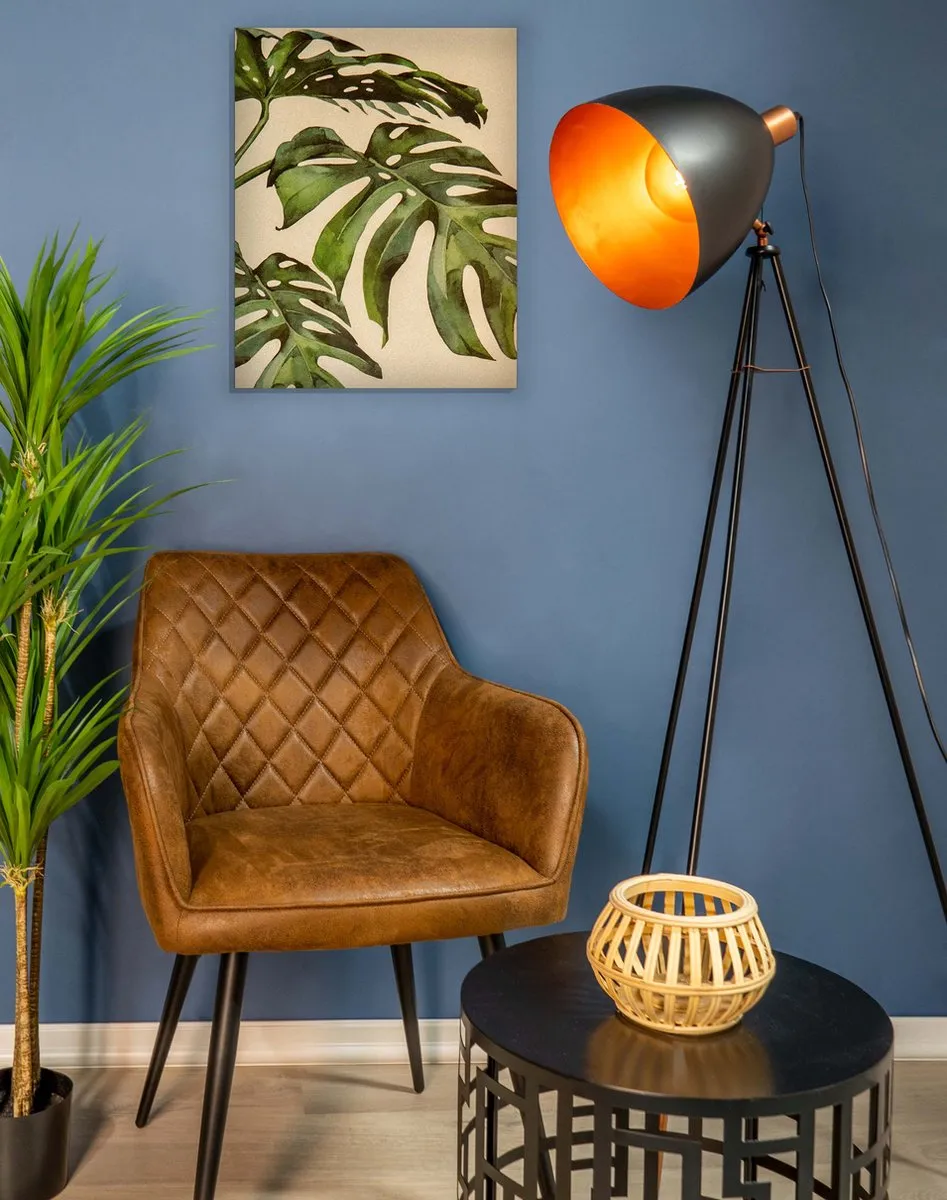 Eglo Chester Vloerlamp E27 - 149,5 cm - Zwart/Koper