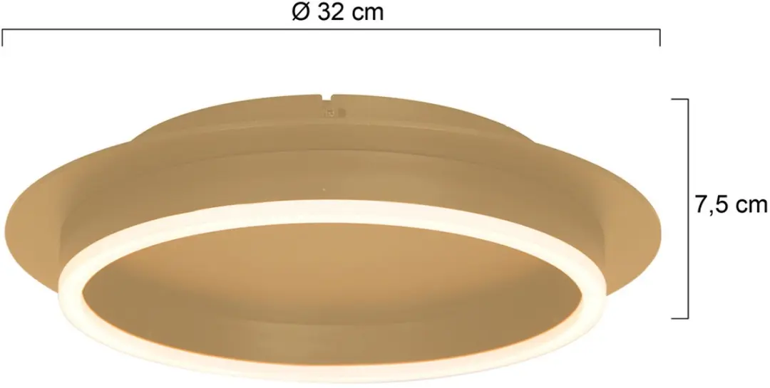 Steinhauer Ringlux 3655GO Plafondlamp - Ø32cm - Goud - afbeelding 6 van 6