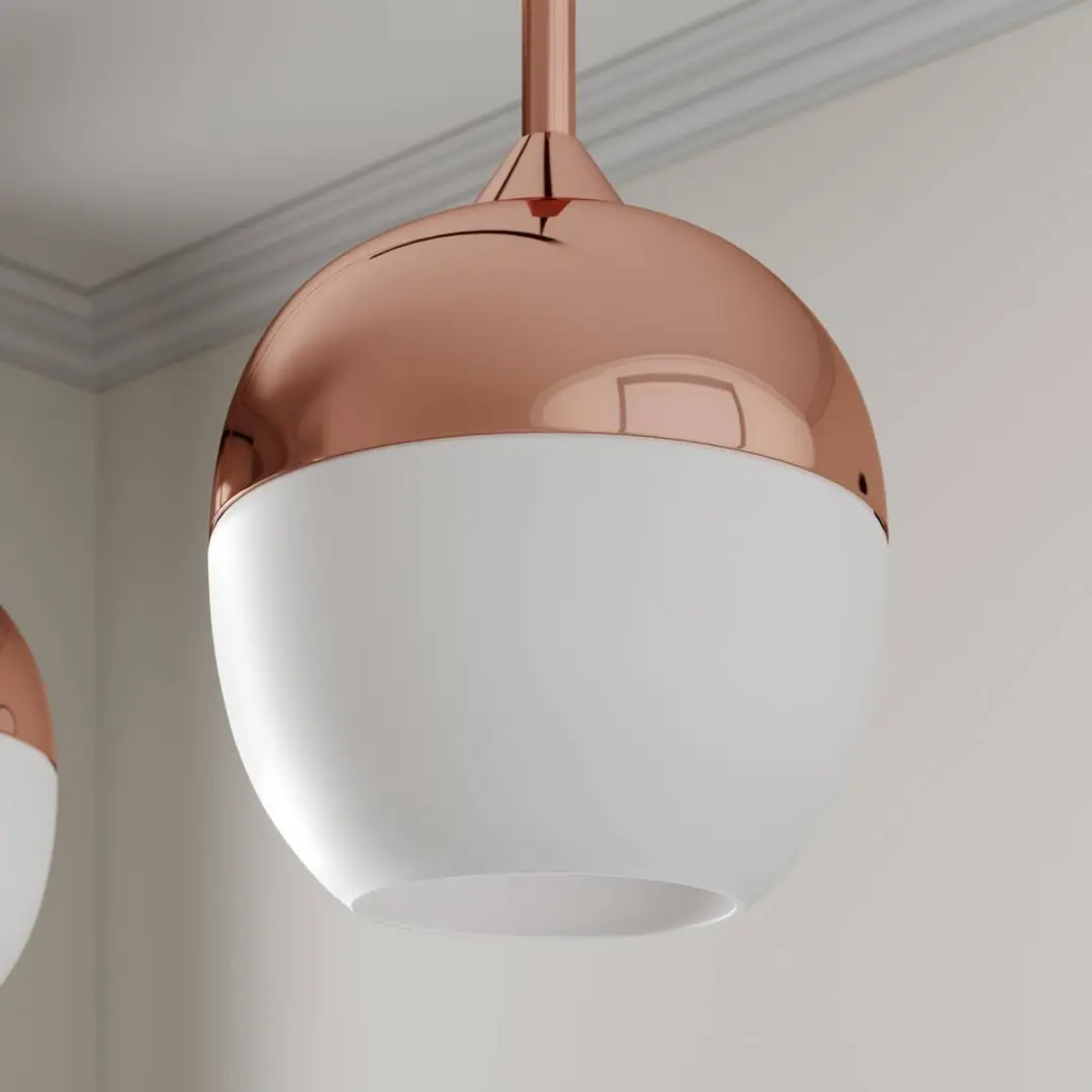 Lindby Hanglamp 3-Lichts - Koper/Wit