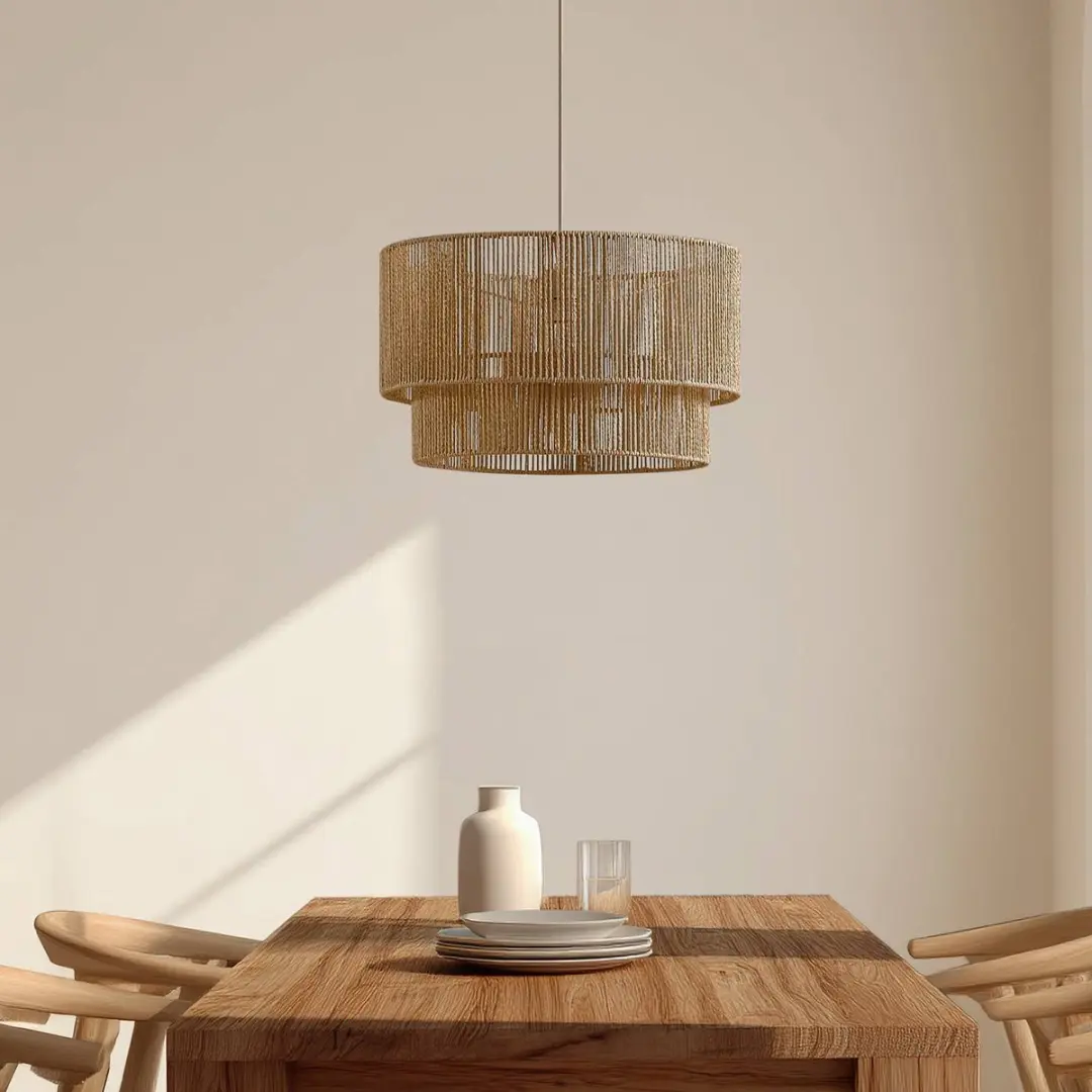 Lindby Hanglamp Papier Metaal 1 Licht E27 - Beige