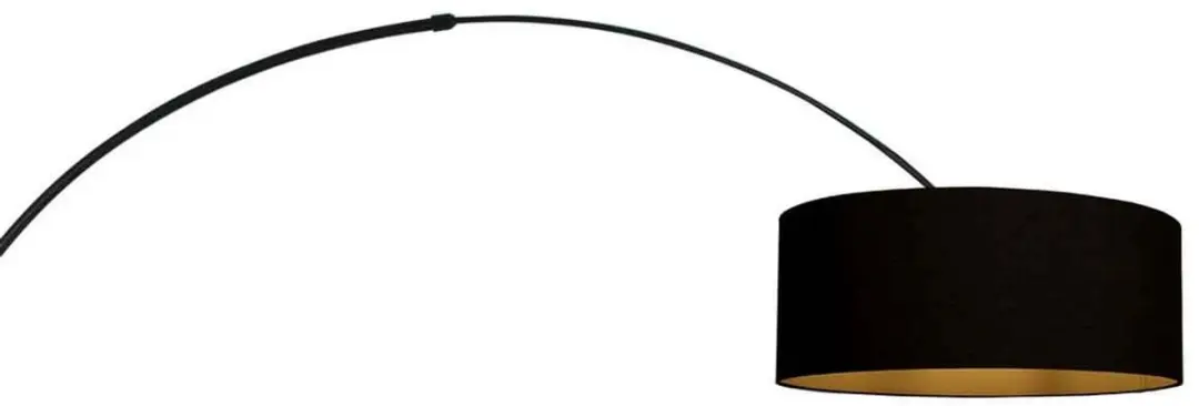 Steinhauer Vloerlamp Sparkled Light Zwart/Goud - 40W - 230cm - afbeelding 6 van 6