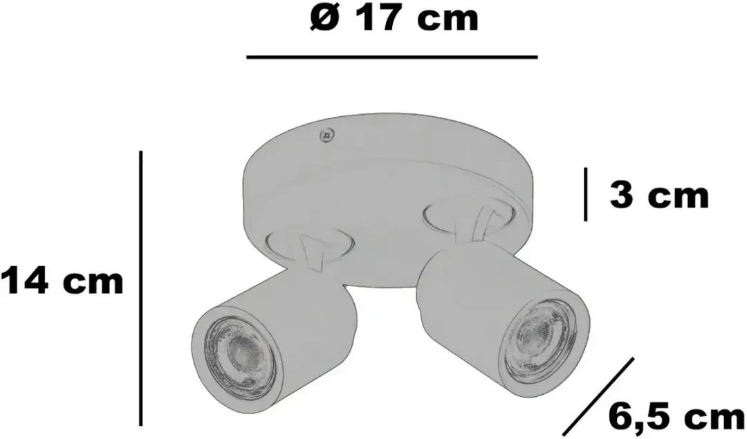 Freelight Spot Razza 2 GU10 - 2 Lichtpunten Ø17cm - Wit