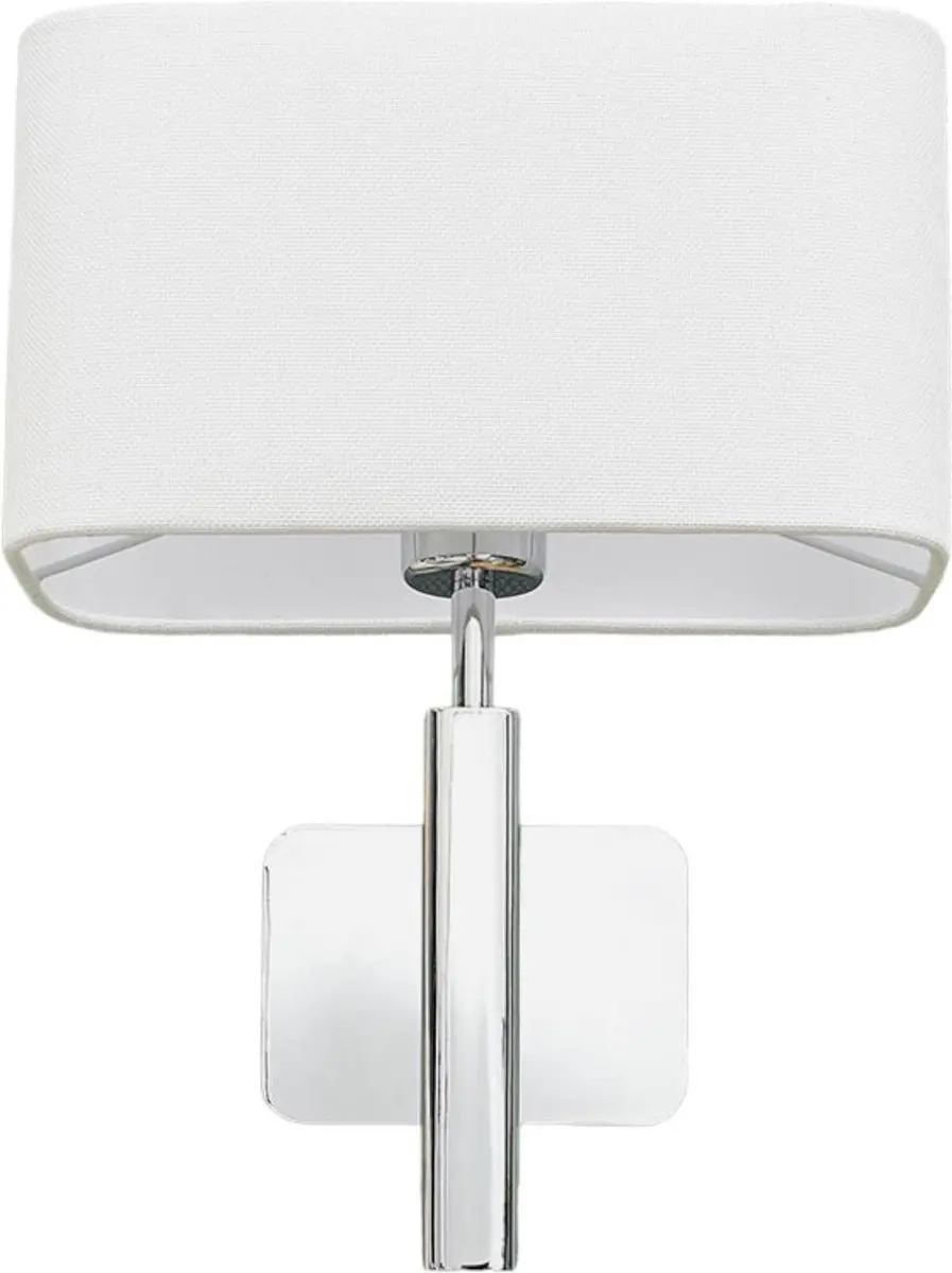 Lucande Wandlamp 1 Licht E27 - 37cm - Wit/Chroom