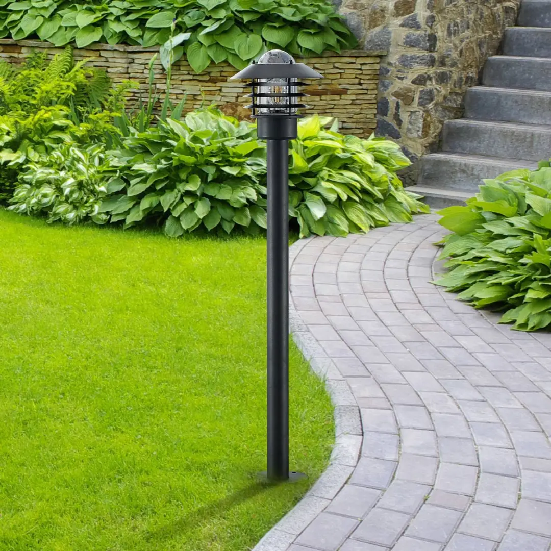 Lindby Padverlichting Zuil 100cm E27 - Zwart