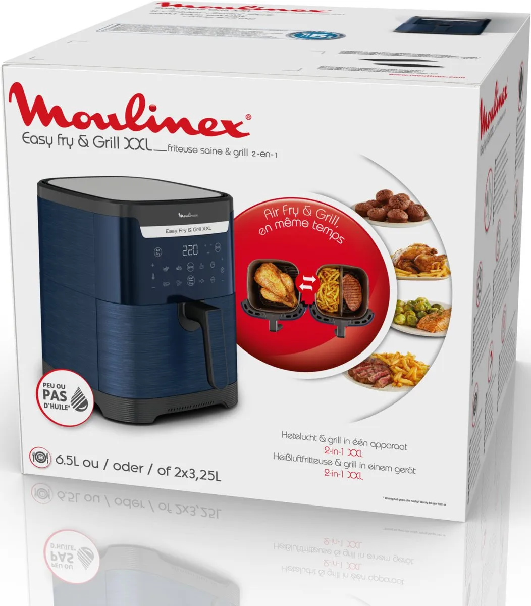 Moulinex Easy Fry & Grill XXL EZ801420 Airfryer 1830W - 6,5L Blauw