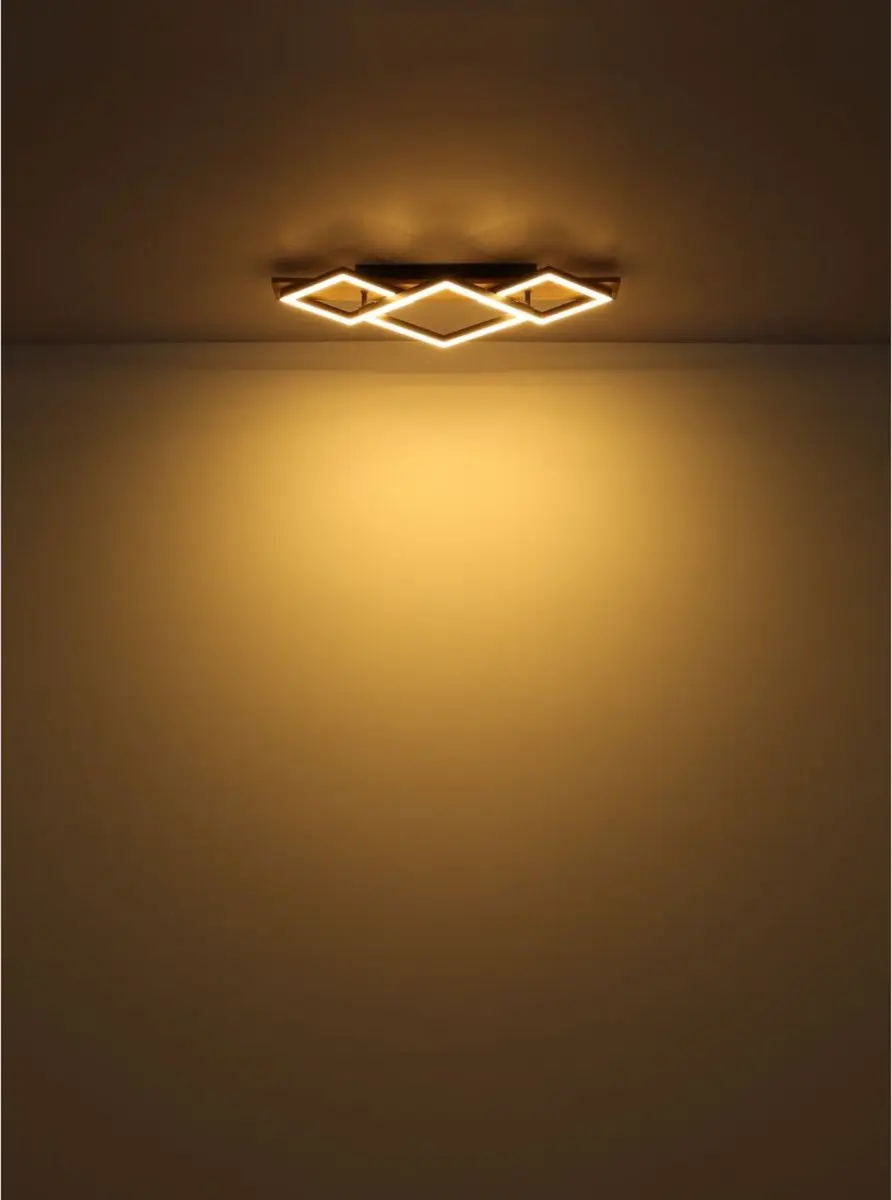 Globo Beatrix Plafondlamp Ø30cm - Zwart - LED - afbeelding 6 van 6