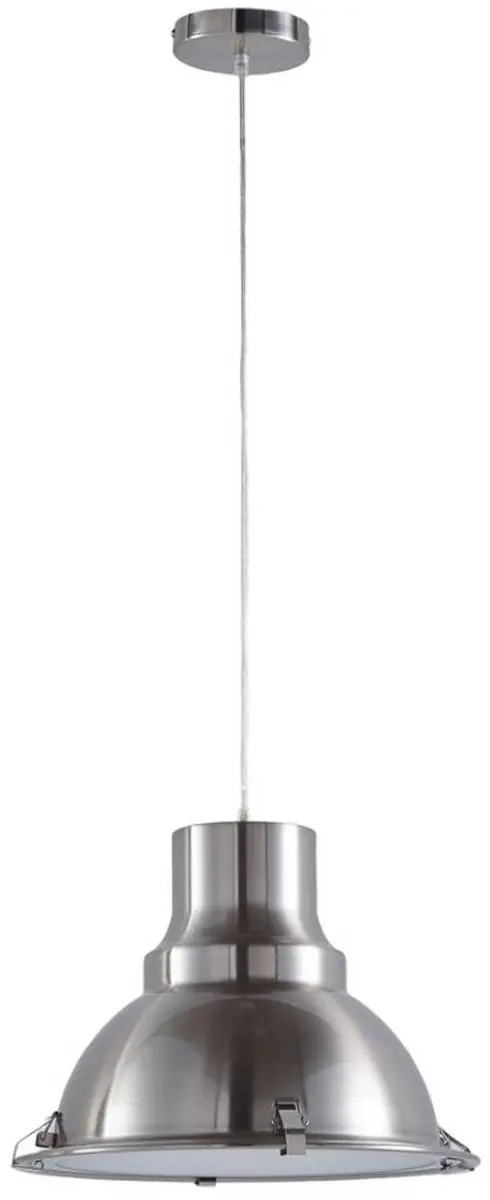 Lindby Hanglamp Metaal Glas 1 Licht - 28cm - E27 - Satin Nikkel