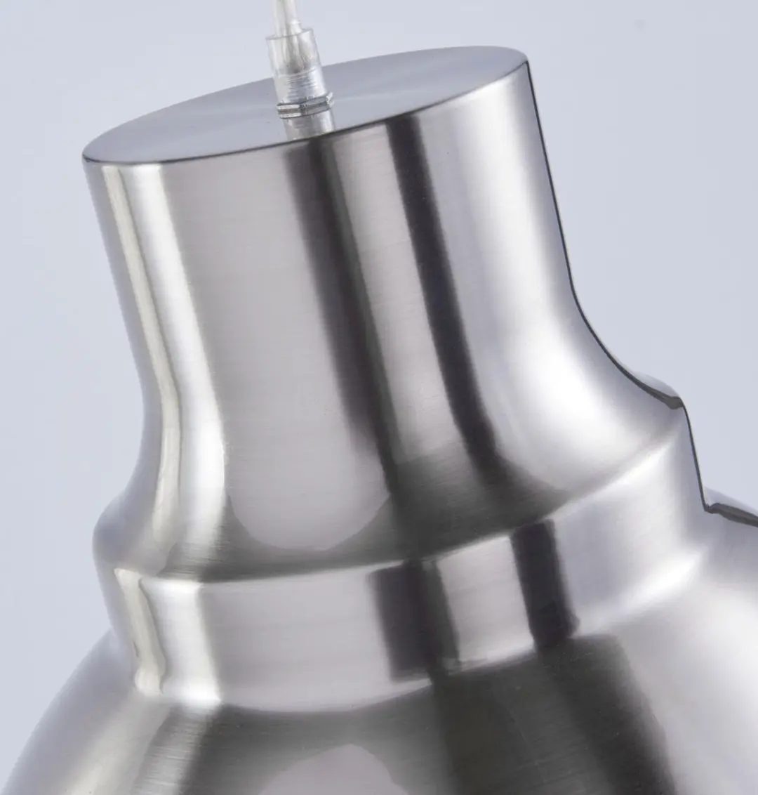 Lindby Hanglamp Metaal Glas 1 Licht - 28cm - E27 - Satin Nikkel