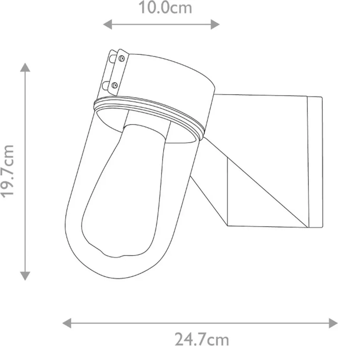 Elstead Lighting Portofino LED Wandlamp E27 40W - IP44 - Dimbaar - Grijs
