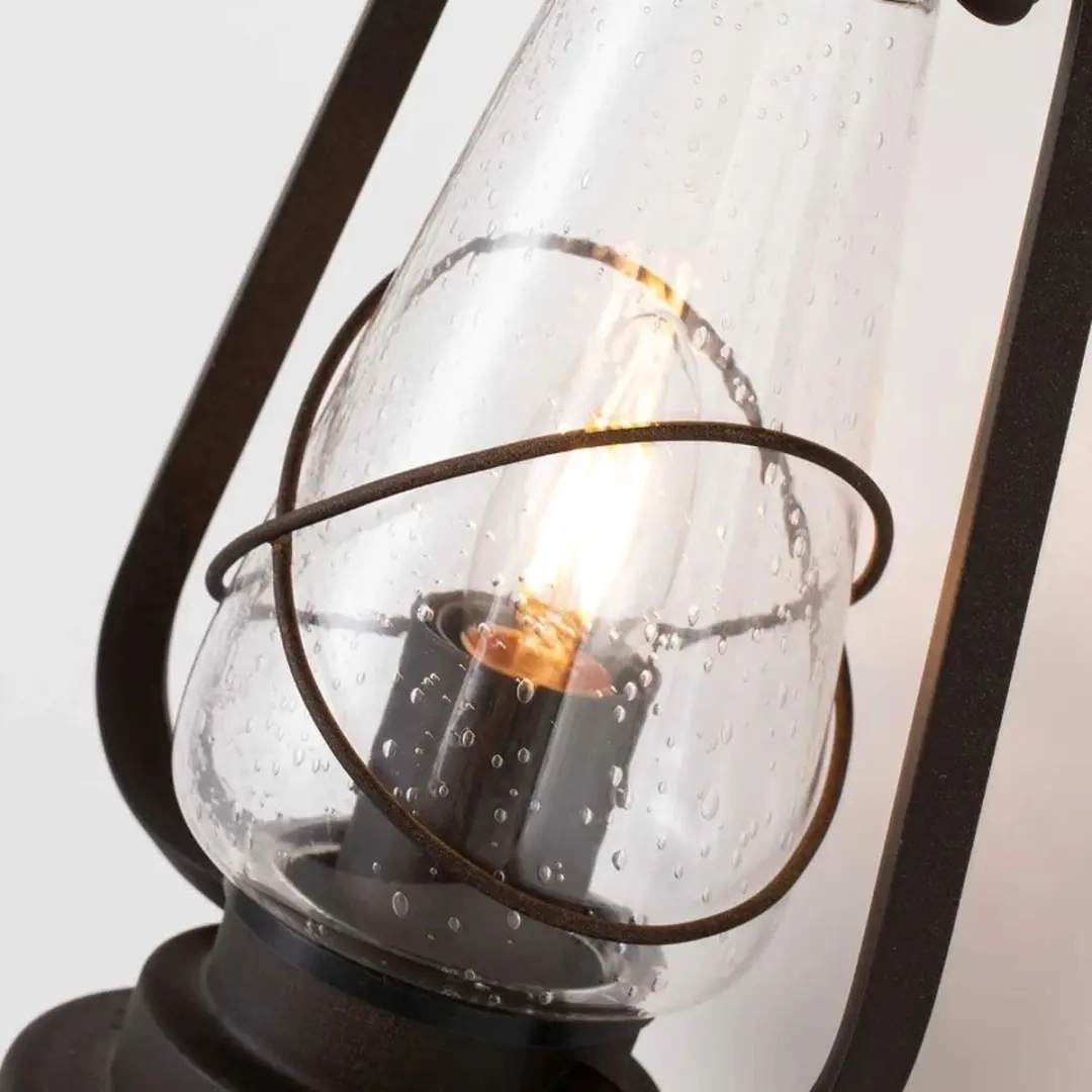 Elstead Lighting Miners LED Wandlamp E27 60W - IP44 - Dimbaar Old Bronze