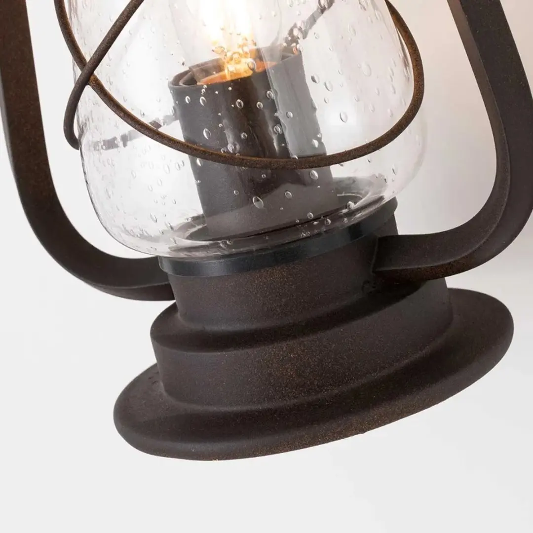 Elstead Lighting Miners LED Wandlamp E27 60W - IP44 - Dimbaar Old Bronze