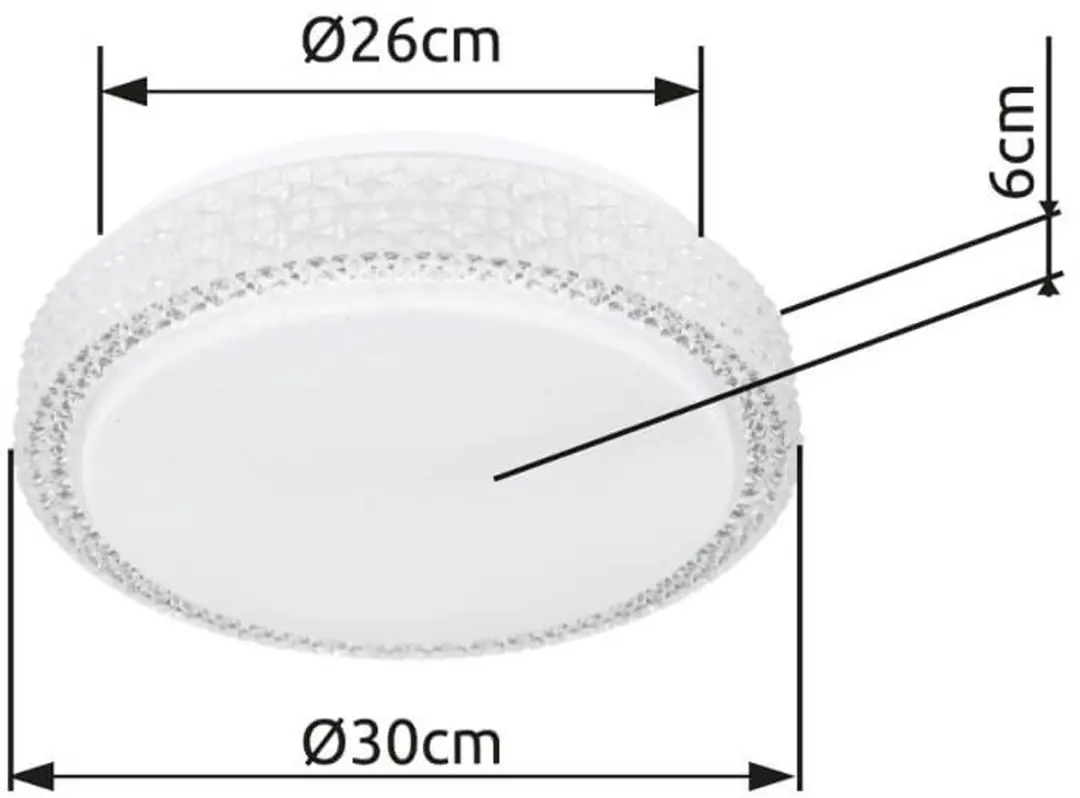Globo 41749-12 LED Plafondlamp 1200lm - Ø26cm Wit