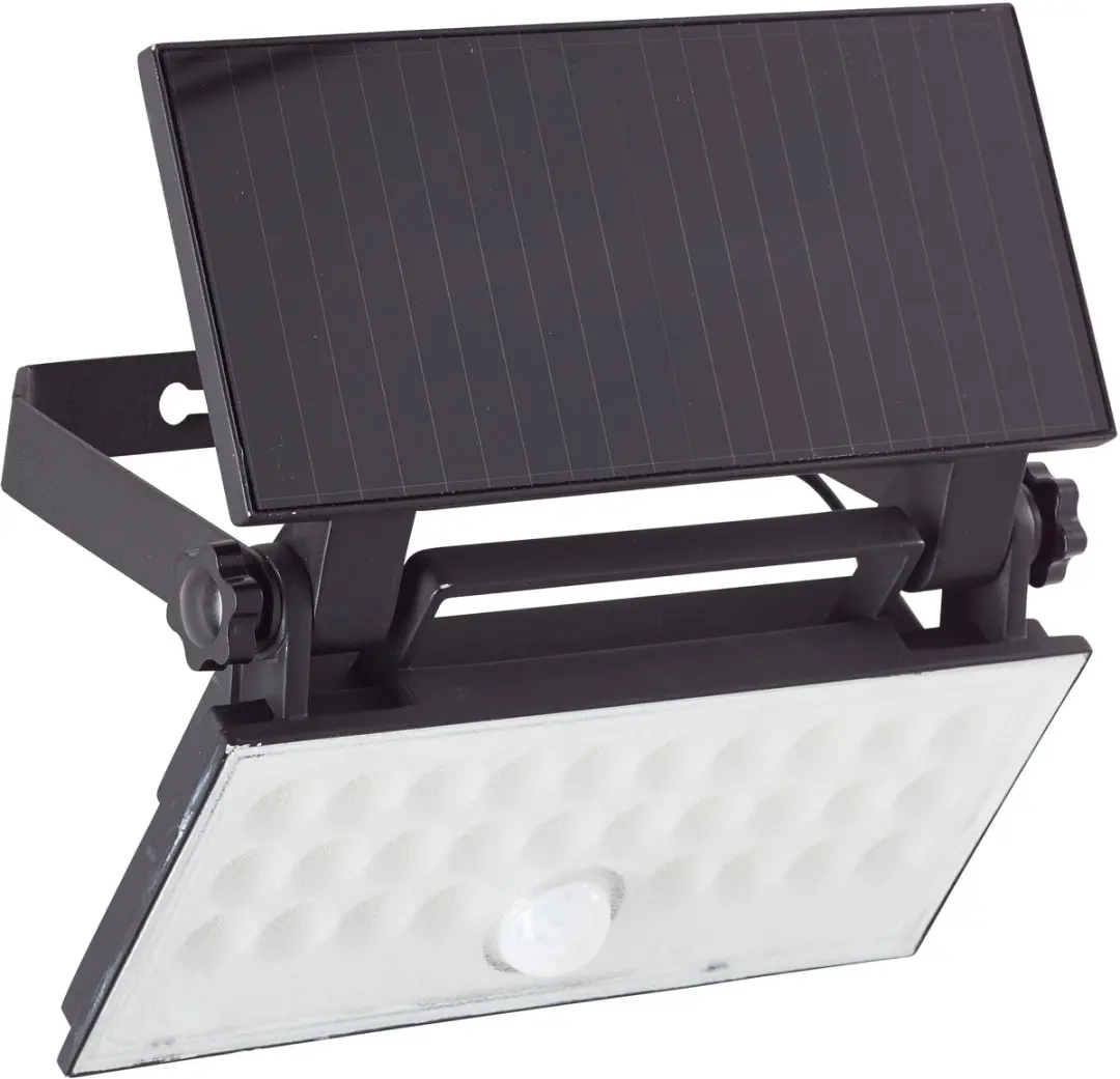 Brilliant Luton Buiten Wandlamp LED 6W Solar - 1000lm - Zwart