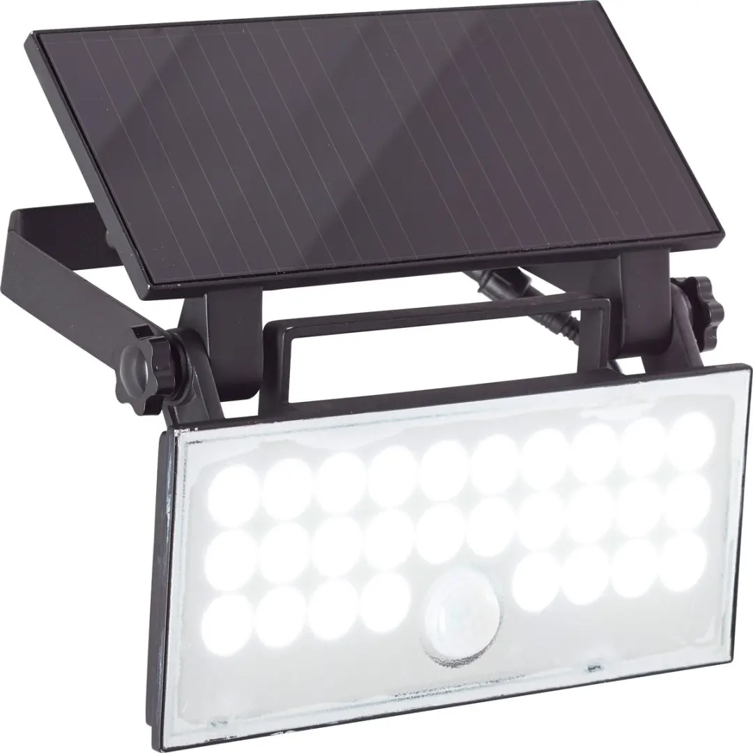 Brilliant Luton Buiten Wandlamp LED 6W Solar - 1000lm - Zwart