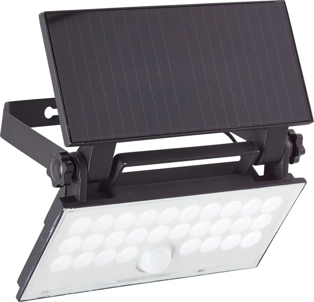 Brilliant Luton Buiten Wandlamp LED 6W Solar - 1000lm - Zwart
