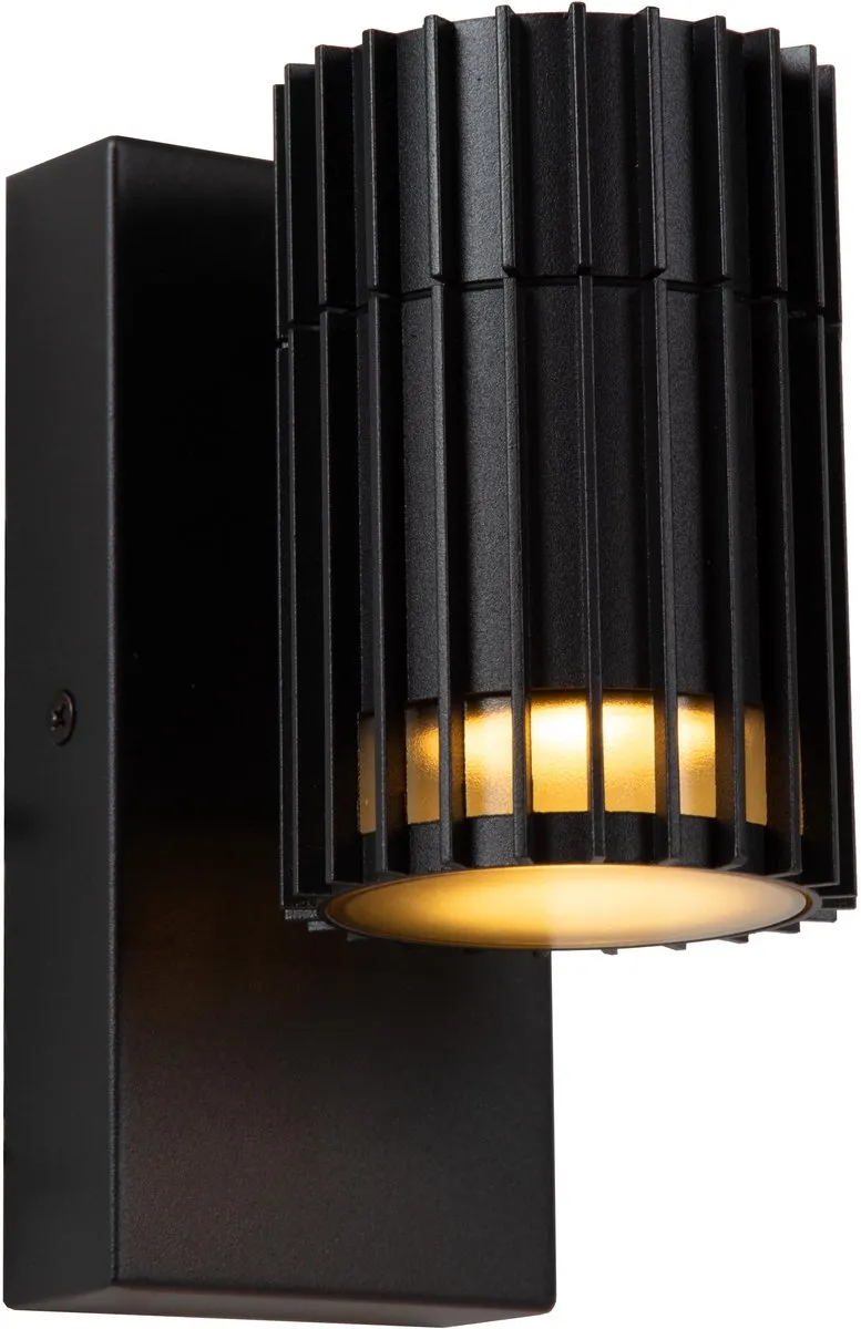 Lucide Timbala Wandspot GU10 IP44 - Zwart