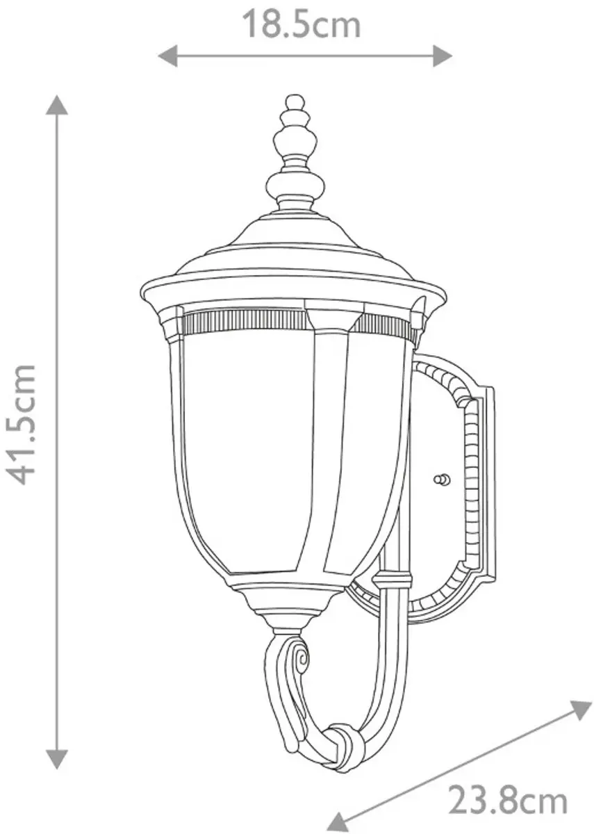 Elstead LED Wandlamp Cleveland E27 60W - IP44 Dimbaar Weathered Bronze