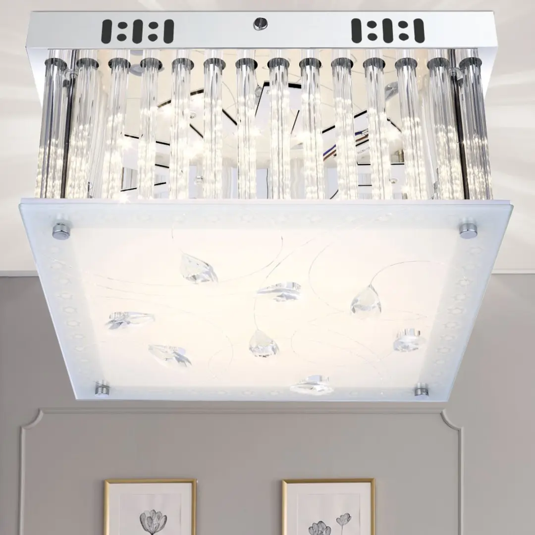 Globo Heidir Design LED Plafondlamp - 18W - Zilver - afbeelding 6 van 6