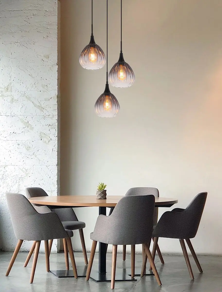 Globo Olsen Hanglamp - 3 Lichtpunten - Ø44cm - Zwart