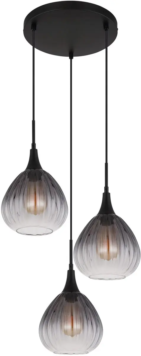 Globo Olsen Hanglamp - 3 Lichtpunten - Ø44cm - Zwart