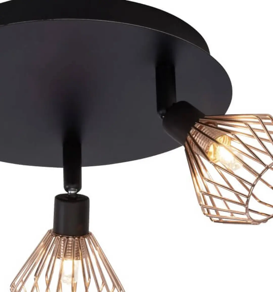 Brilliant DALMA Plafondlamp - 22cm - Koper/Zwart