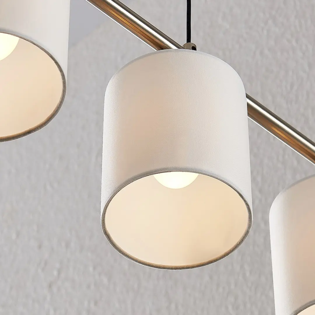 Lindby Hanglamp 4-lichts Metaal Textiel