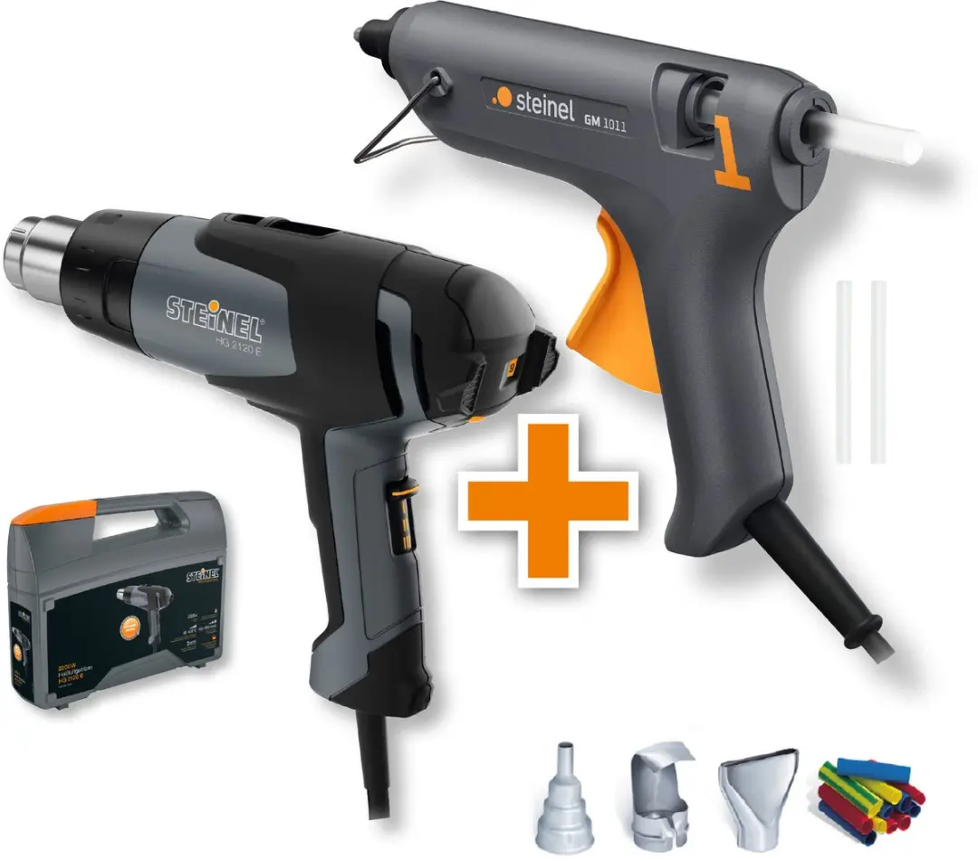 Steinel HG2120E + GlueMatic 1011 Heetluchtpistool & Lijmpistool