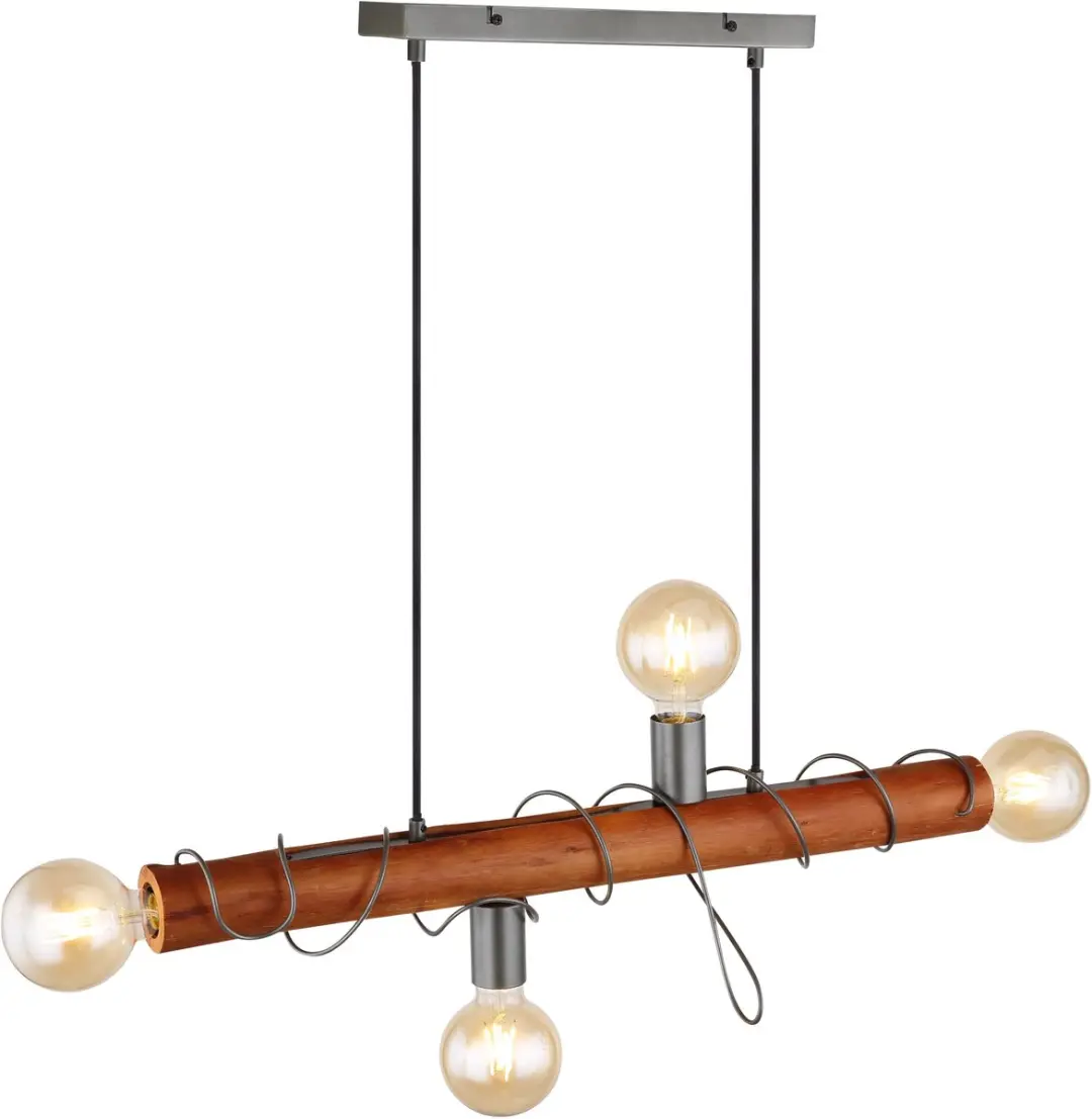 Globo Alice Hanglamp - 4 Lichtpunten - Grijs - E27