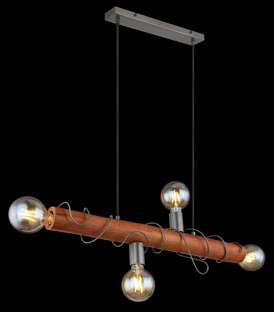 Globo Alice Hanglamp - 4 Lichtpunten - Grijs - E27