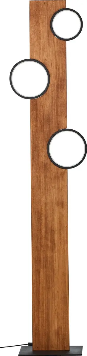 Brilliant Cheesy LED Vloerlamp 140cm - 20W - Mat zwart/hout - afbeelding 6 van 6