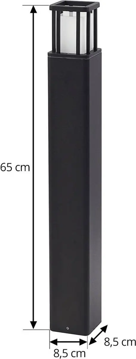 Lucande LED Buitenlamp GU10 - 10W - 65cm - Zwart