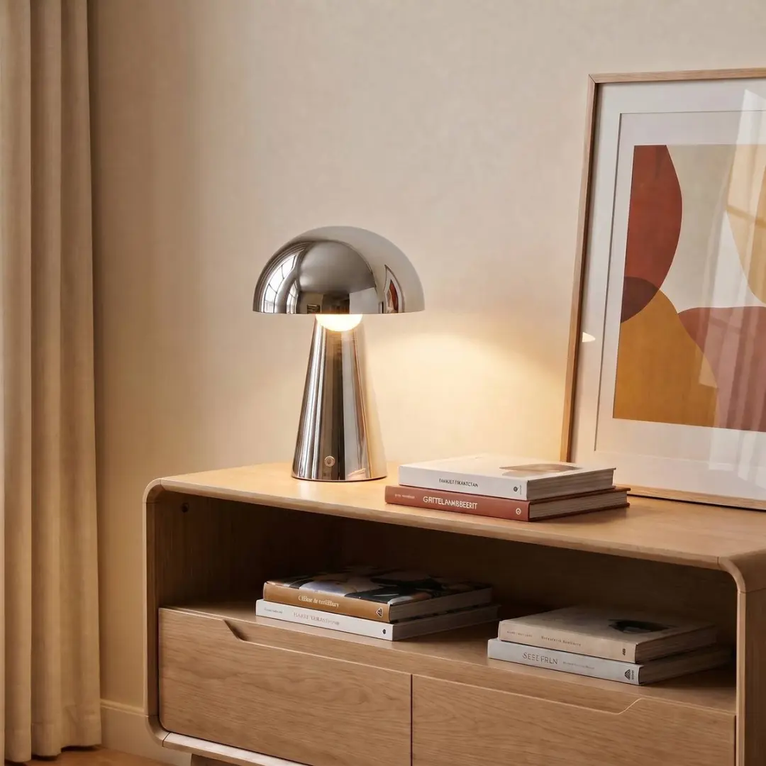 Lindby LED Tafellamp met Dimmer 1 Licht - Chroom