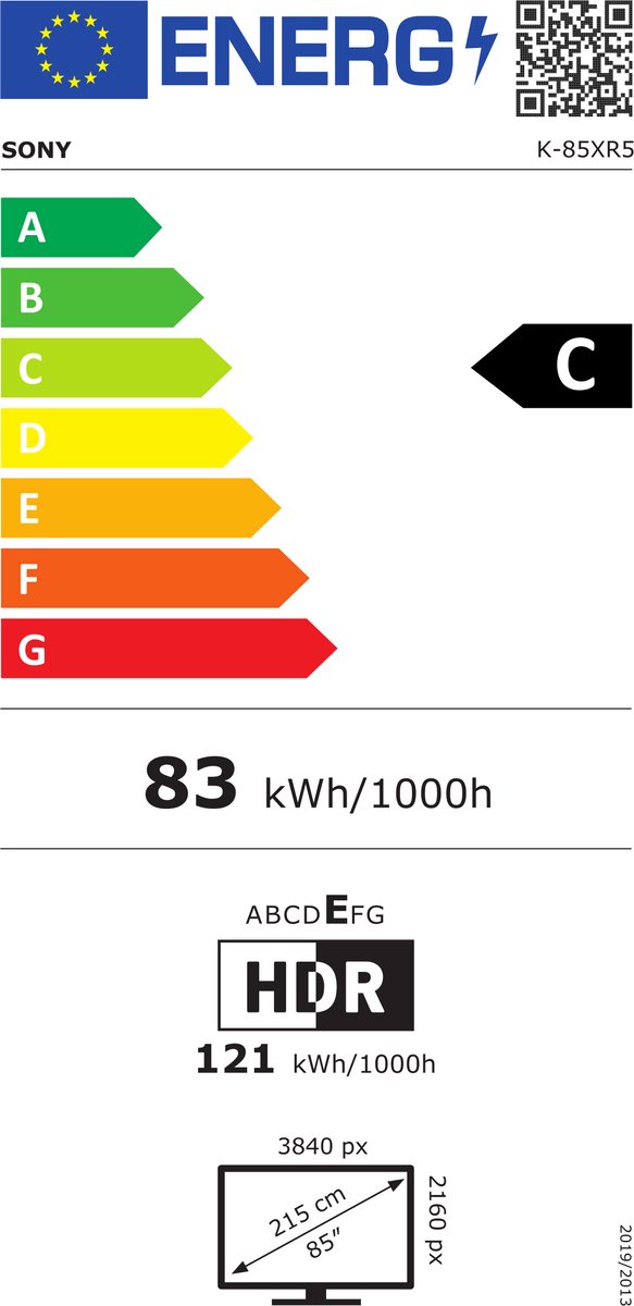 Sony Bravia 5 - 85 inch - 4K XR | MiniLED - 2025