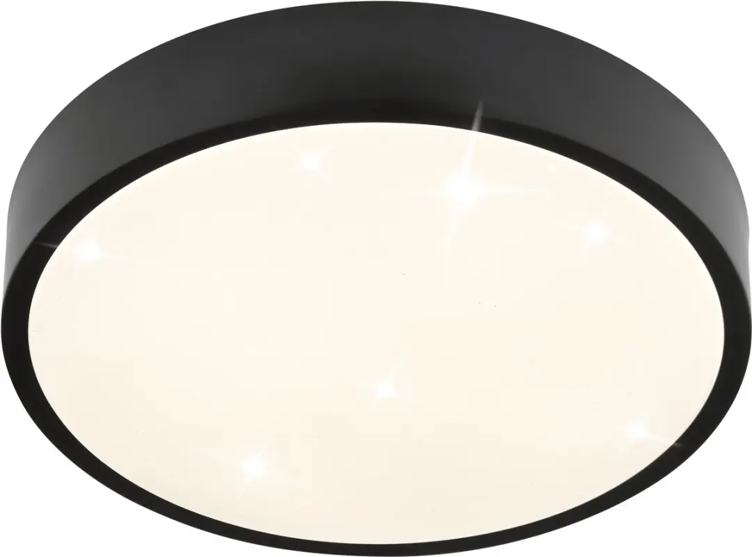 Brilliant Slimline Starry Plafondlamp 6W - Ø29cm - Wit/Zwart - afbeelding 6 van 6
